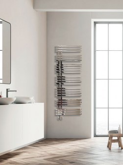 radiateur inox, séche-serviettes inox, radiateur de salle de bains italien, séche-serviettes en acier inxydable, séche-serviettes minimaliste 